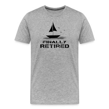 retired retirement gift retirement - Men's Premium Organic T-Shirt - heather grey - Front - Damien (186cm)