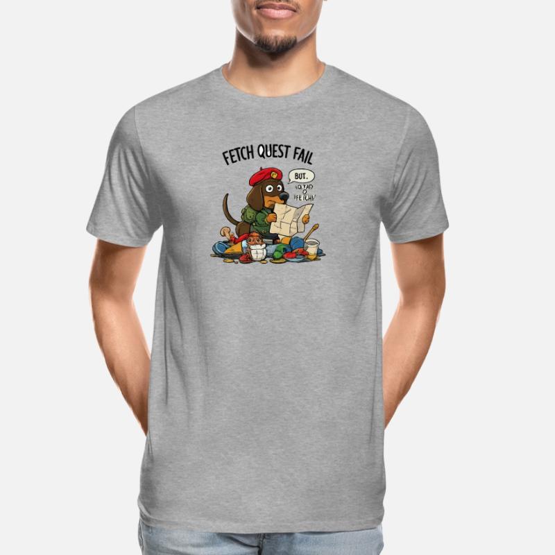 Fetch Quest Fail Pup Men's Premium Organic T-Shirt