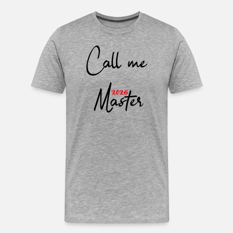 Master 2026 Abschluss Promotion Sponsion - Männer Premium Bio T-Shirt - Grau meliert