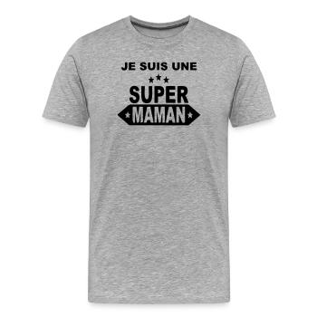 Ich bin eine großartige Mutter - Männer Premium Bio T-Shirt - Grau meliert - Vorne - Damien (186cm)