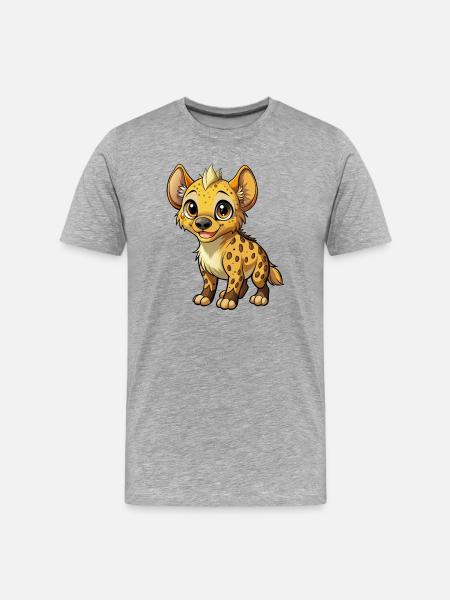 Bébé hyène - T-shirt bio Premium Homme - gris chiné