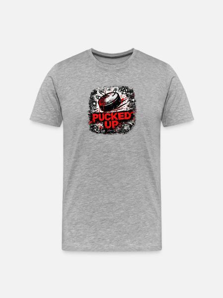 Punk graffitier déformé - T-shirt bio Premium Homme - gris chiné