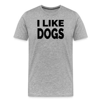 canine - Men's Premium Organic T-Shirt - heather grey - Front - Damien (186cm)