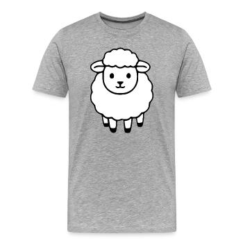 Sheep Sheep Lamb - Men's Premium Organic T-Shirt - heather grey - Front - Damien (186cm)