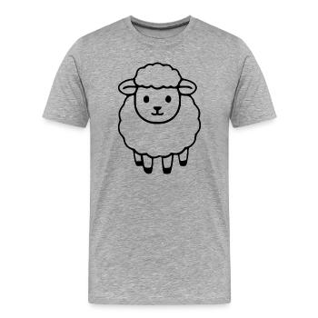 Sheep Sheep Lamb - Men's Premium Organic T-Shirt - heather grey - Front - Damien (186cm)