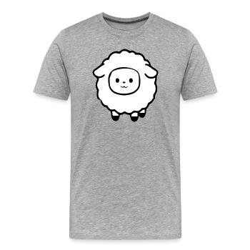Sheep Sheep Lamb - Men's Premium Organic T-Shirt - heather grey - Front - Damien (186cm)