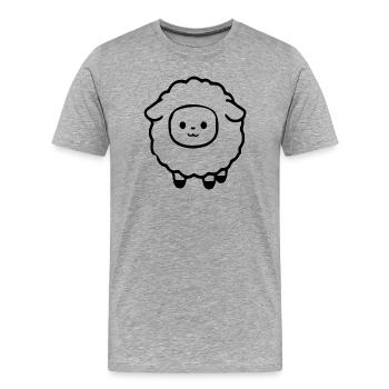 Sheep Sheep Lamb - Men's Premium Organic T-Shirt - heather grey - Front - Damien (186cm)