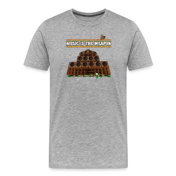 Dub Reggae Music - Men's Premium Organic T-Shirt - heather grey - Front - Damien (186cm)