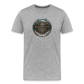 Baujahr 1976 – Originalteile 50. Geburtstag Mann - Männer Premium Bio T-Shirt - Grau meliert - Vorne - Damien (186cm)