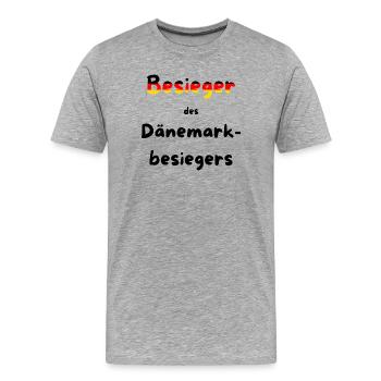 Defeater of DenmarkDefeater - Handball - Men's Premium Organic T-Shirt - heather grey - Front - Damien (186cm)