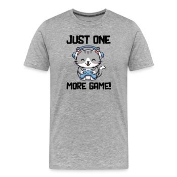 Encore un jeu de chaton mignon Gamer Chat Gaming - T-shirt bio Premium Homme - gris chiné - Devant - Damien (186cm)