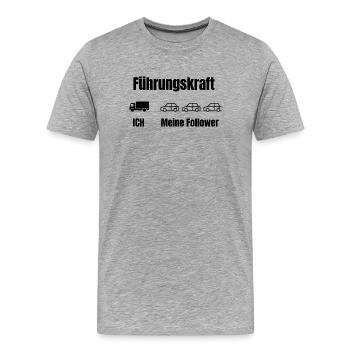 Executive and Followers Chain - Men's Premium Organic T-Shirt - heather grey - Front - Damien (186cm)