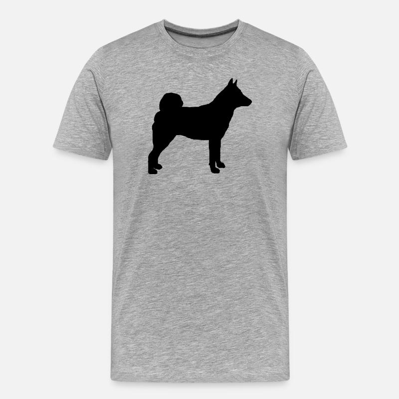 Norwegischer Elchhund - Männer Premium Bio T-Shirt - Grau meliert