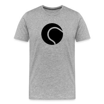 Balle de tennis - T-shirt bio Premium Homme - gris chiné - Devant - Damien (186cm)