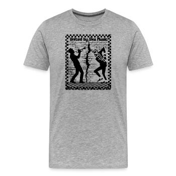 Musique ska - T-shirt bio Premium Homme - gris chiné - Devant - Damien (186cm)