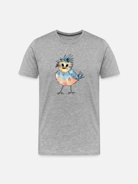 Bunter_Vogel - T-shirt bio Premium Homme - gris chiné