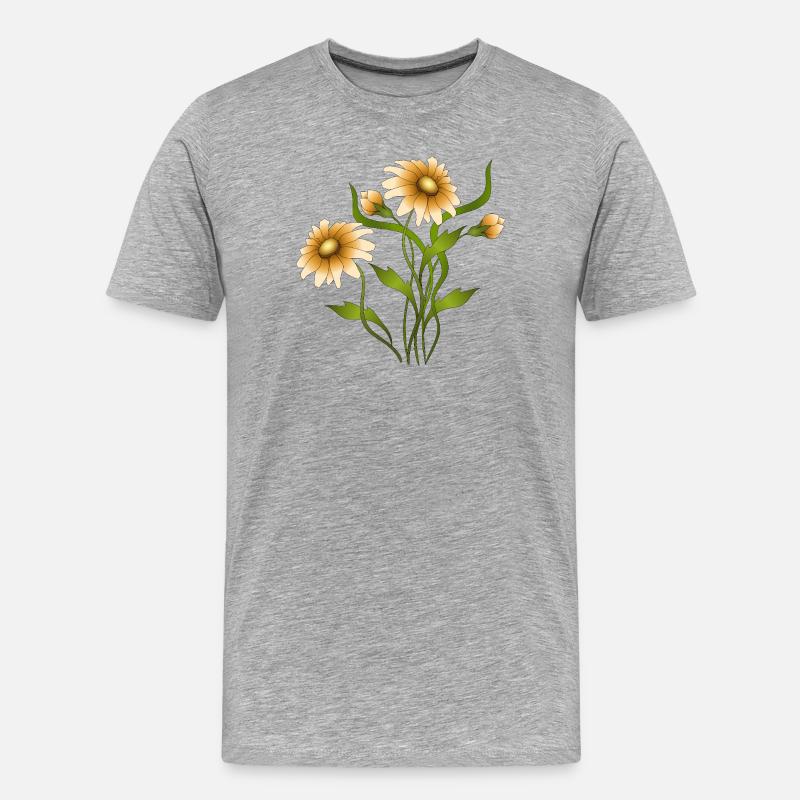 Fleur - T-shirt bio Premium Homme - gris chiné
