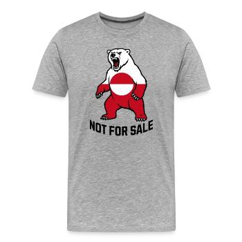 Greenland not for sale - Men's Premium Organic T-Shirt - heather grey - Front - Damien (186cm)