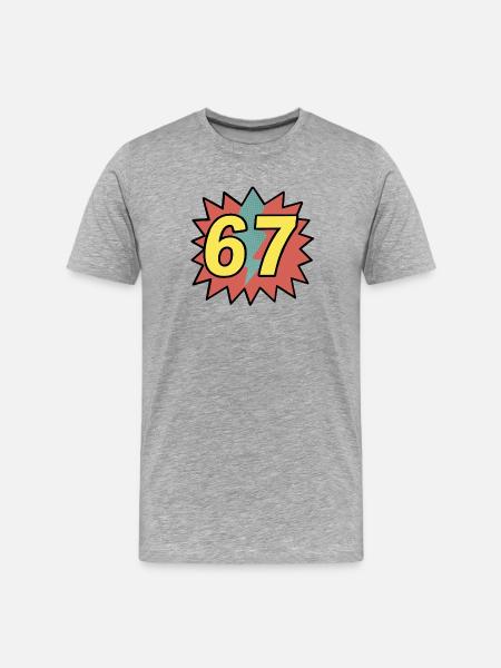 67 - Gen Alpha - T-shirt bio Premium Homme - gris chiné