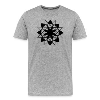 Dream Star - Men's Premium Organic T-Shirt - heather grey - Front - Damien (186cm)