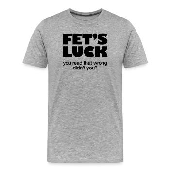 LA CHANCE DE FET - Je parie que tu as mal lu - UNIQUEMENT AMUSANT - T-shirt bio Premium Homme - gris chiné - Devant - Damien (186cm)