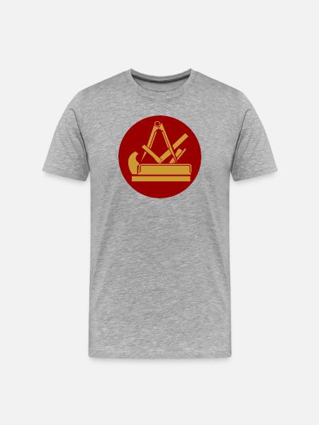 51189_Tischler, Carpenter - Men's Premium Organic T-Shirt - heather grey