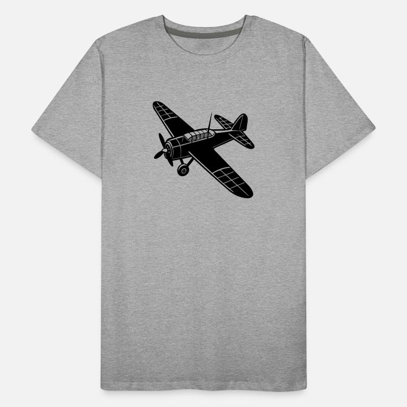 Altes Flugzeug Männer Premium Bio T-Shirt