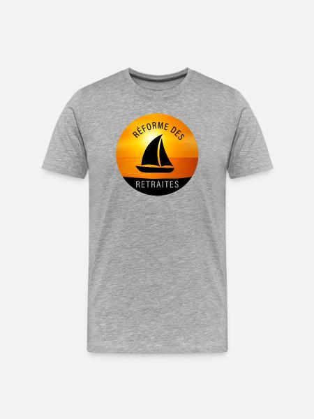 Reforme_des_retraites - T-shirt bio Premium Homme - gris chiné