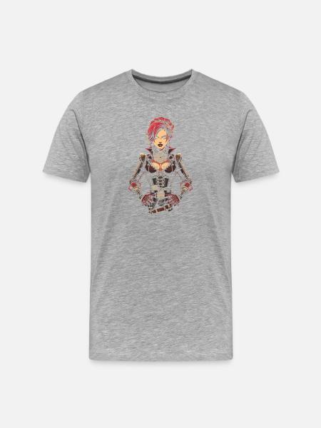 Femmes Steampunk Magnifiques Steampunk - T-shirt bio Premium Homme - gris chiné
