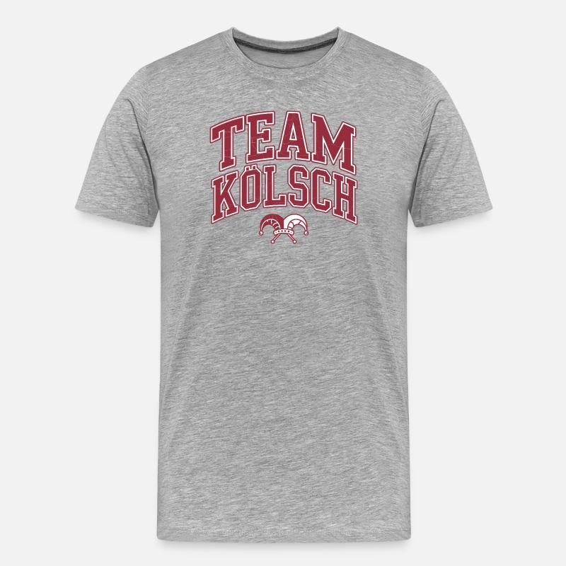 Team Kölsch - Karneval Kostüm - Männer Premium Bio T-Shirt - Grau meliert