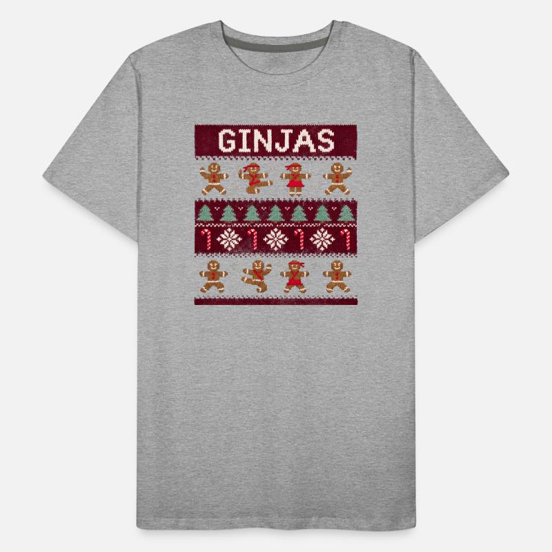 Ginjas Lebkuchen-Weihnachtspullover Männer Premium Bio T-Shirt