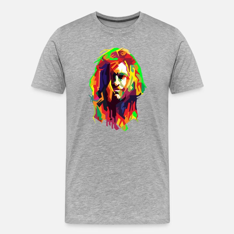 Grunge Your Life Pop Art - Männer Premium Bio T-Shirt - Grau meliert
