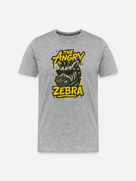 The angry zebra - Men's Premium Organic T-Shirt - heather grey