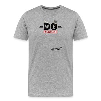 Mariage 2026 Mariage Livre d’Or Chemise Mariage - T-shirt bio Premium Homme - gris chiné - Devant - Damien (186cm)