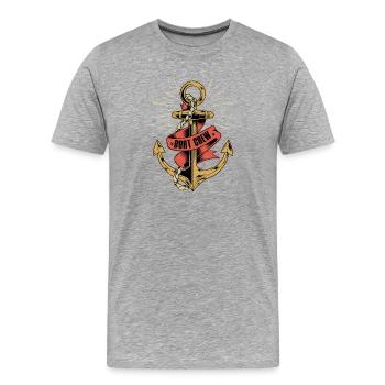 Boat Crew Sailor Sail Captain - Männer Premium Bio T-Shirt - Grau meliert - Vorne - Damien (186cm)