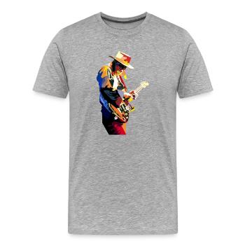 Rock And Blues Daily Music Pop Art - Männer Premium Bio T-Shirt - Grau meliert - Vorne - Damien (186cm)