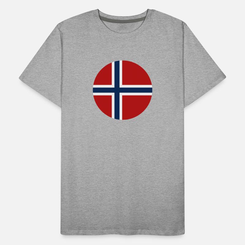 Drapeau rond norvégien T-shirt bio Premium Homme