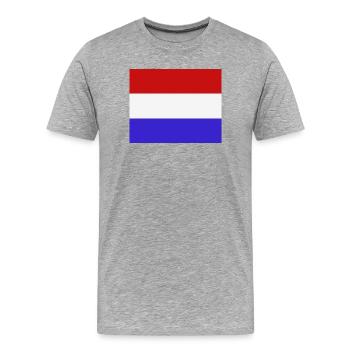 Drapeau néerlandais - T-shirt bio Premium Homme - gris chiné - Devant - Damien (186cm)