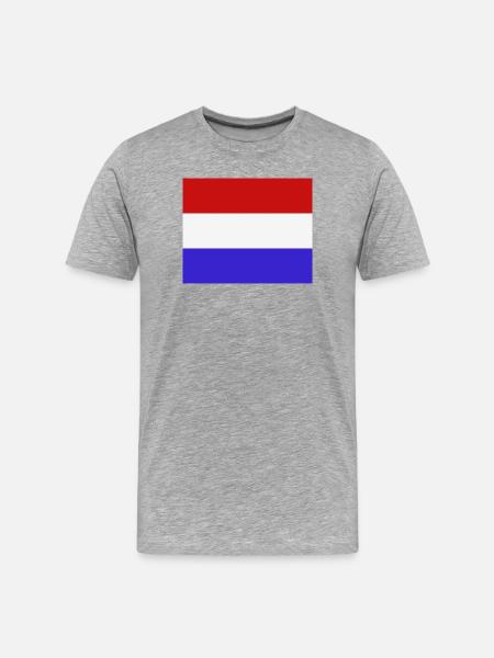 Drapeau néerlandais - T-shirt bio Premium Homme - gris chiné