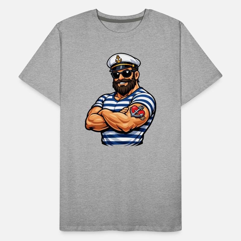 Seemann mit Tattoo Männer Premium Bio T-Shirt