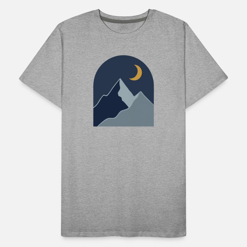 Midnight Mountain Serenity Men's Premium Organic T-Shirt