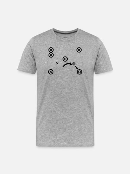 Soccer Tactics Coach Strategy Vector - Men's Premium Organic T-Shirt - heather grey