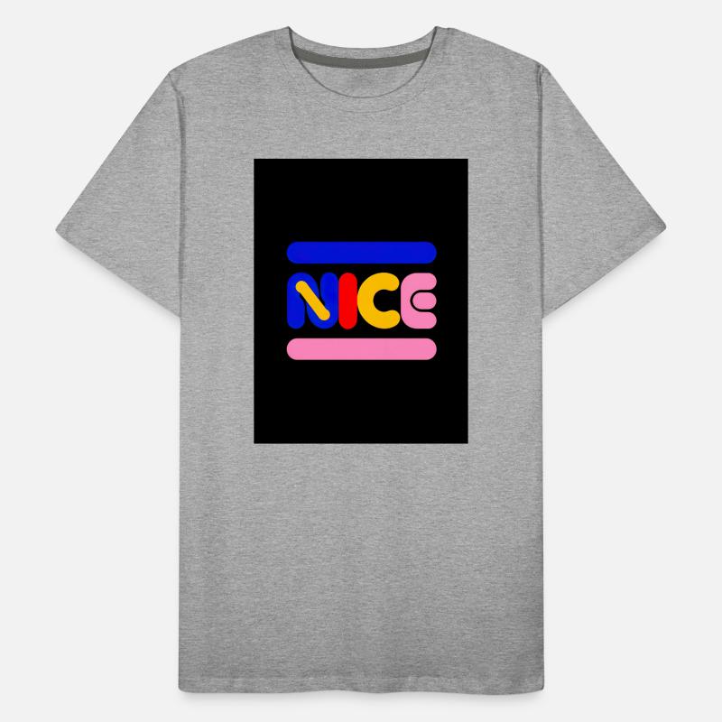 Nice Neon Wordmark Multicolor Men's Premium Organic T-Shirt
