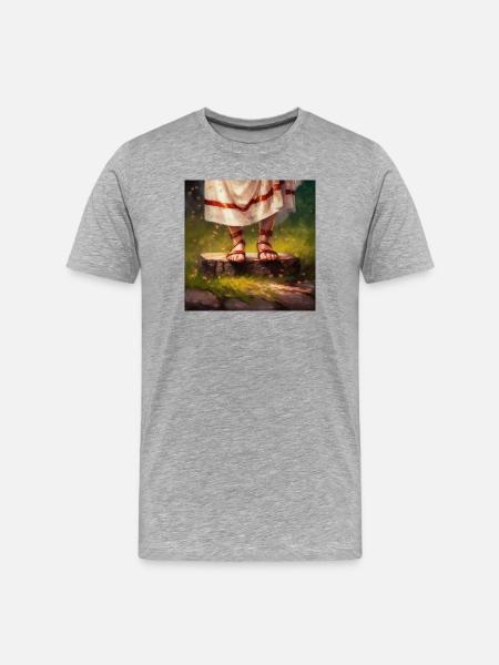 Summer pedestal - Men's Premium Organic T-Shirt - heather grey