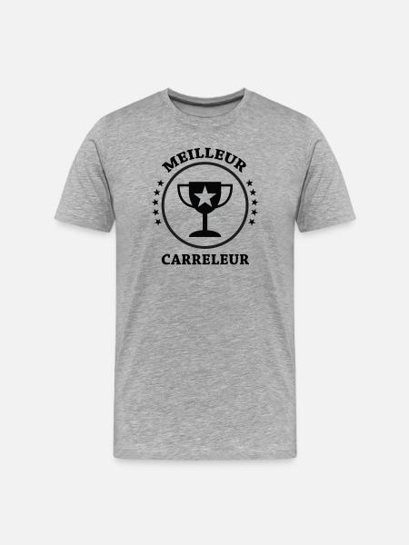 Best Tiler - Men's Premium Organic T-Shirt - heather grey