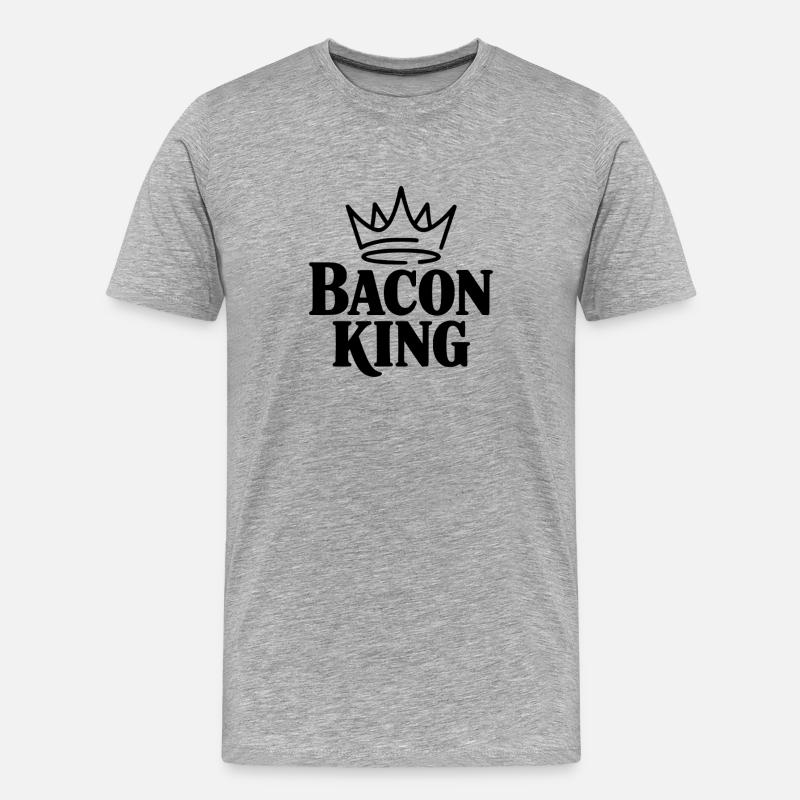 Bacon King - Men's Premium Organic T-Shirt - heather grey