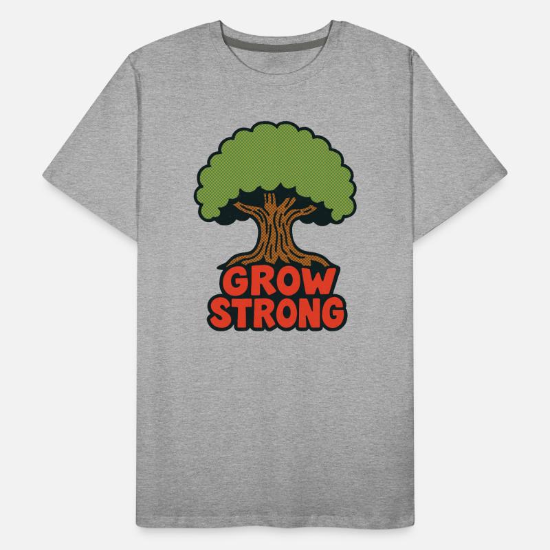 Grow Strong Tree Retro-Logo Männer Premium Bio T-Shirt