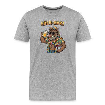 Eber-Hart Mallorca Party - Männer Premium Bio T-Shirt - Grau meliert - Vorne - Damien (186cm)