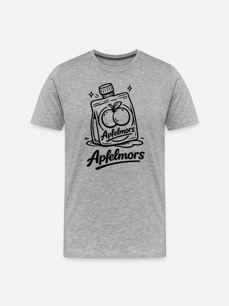 Apple Mors Butt - Men's Premium Organic T-Shirt - heather grey