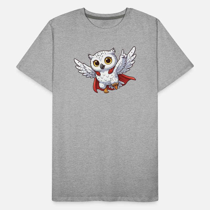Coole Eule Motivationssprüche Held Schneeeule Männer Premium Bio T-Shirt